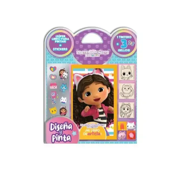 Valija blister editorial vertice sellos, diseña y pinta gabby doll house