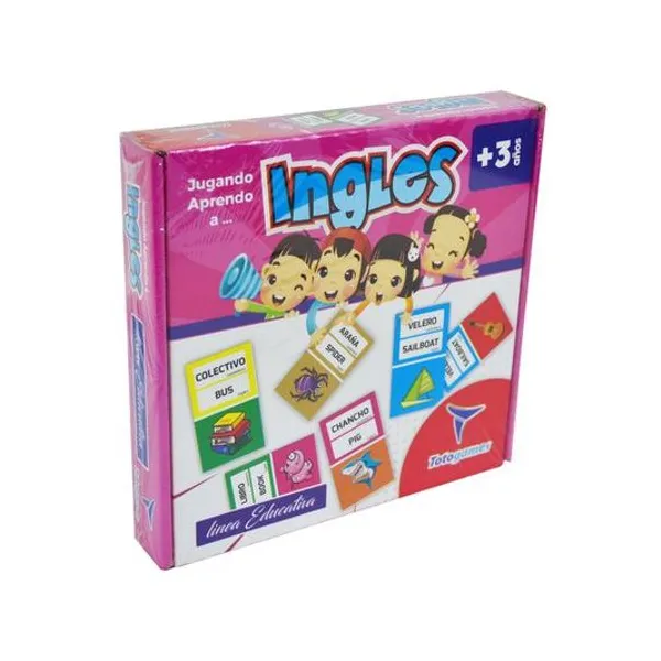 Juego de mesa jugando aprendo ingles 20x20 cm toto - jm