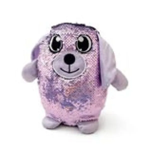 Peluche perro de lentejuelas reversible 21 cm