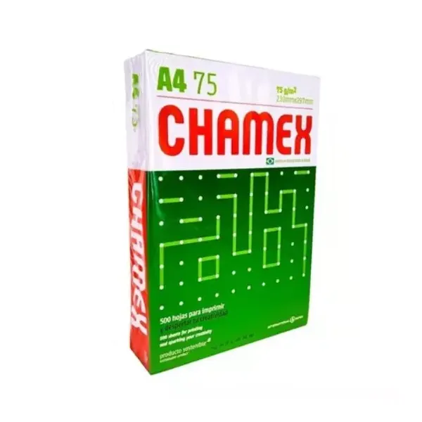 Resma papel chamex a4 75 grsx 500 hjs.
