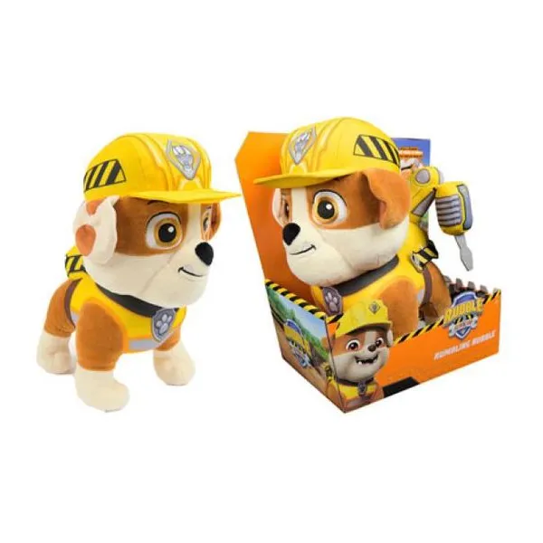 Paw Patrol rubble 30 cm rumbling plush sistema vibrador.