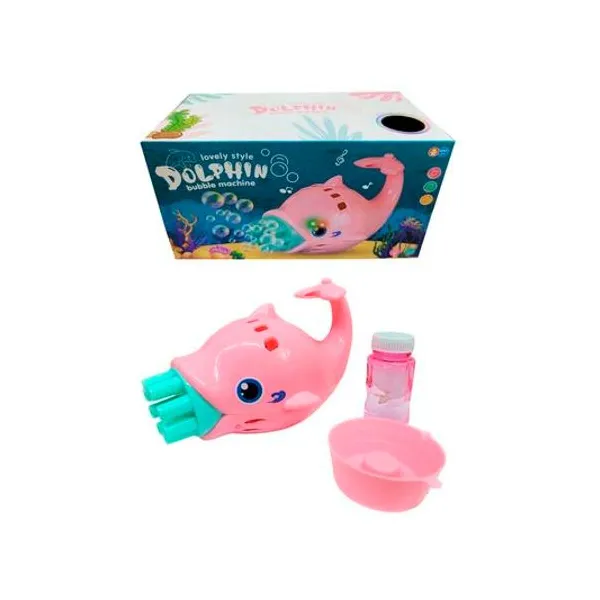 Burbujero delfin con luz y sonido en caja 18x10x9 cm