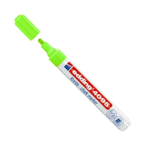 Marcador Edding e 4095 para vidrio fluo verde
