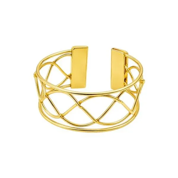 Set x6 servilleteros trenzados dorados 4 cm