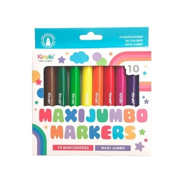 Marcadores kiruki maxi jumbo classic x10 unid.