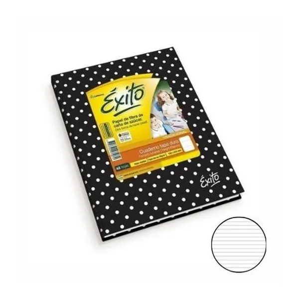 Cuaderno 16x21 rayado t/d lunar negro 48h Éxito