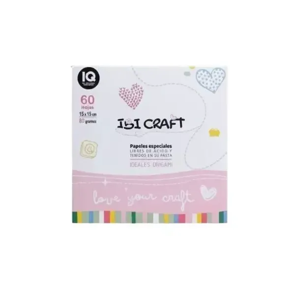 Papel para origami ibi craft 15 x15 cm80 grsx 60 hjs.