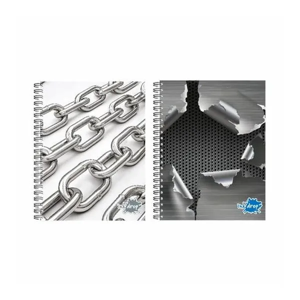 Cuaderno 22x29 cm rayado 80h semi rigido con espiral metal x1 modelos surtidos inkdrop