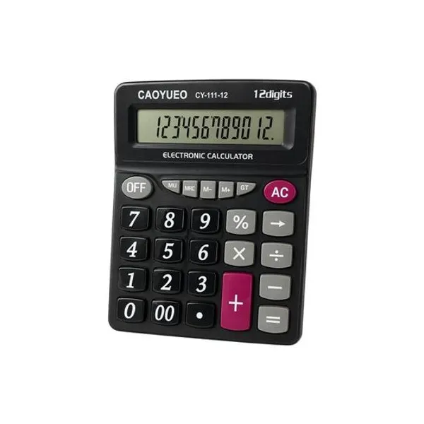 Calculadora 12 digitos 16x20.5 cm en caja caoyueo