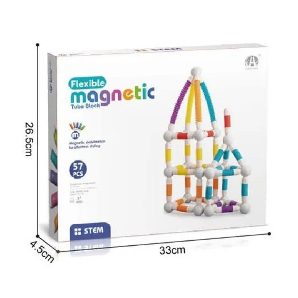 Palitos magnéticos flexibles. 57 piezas