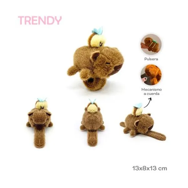 Pulsera mágica capibara con mecanismo a cuerda 13x8x13 cm x unidad Trendy