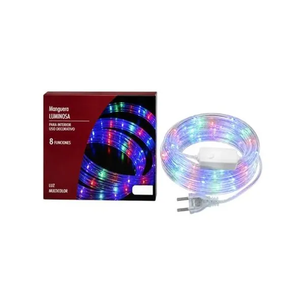 Luces led multicolor en manguera fina 10 mts
