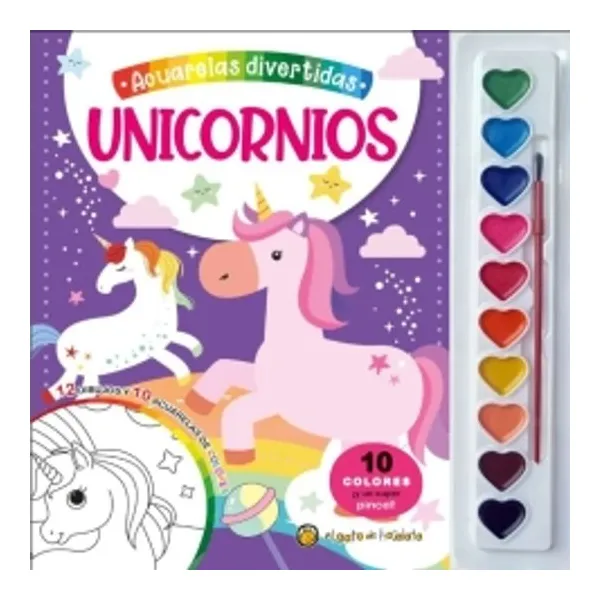 Unicornios. acuarelas divertidas