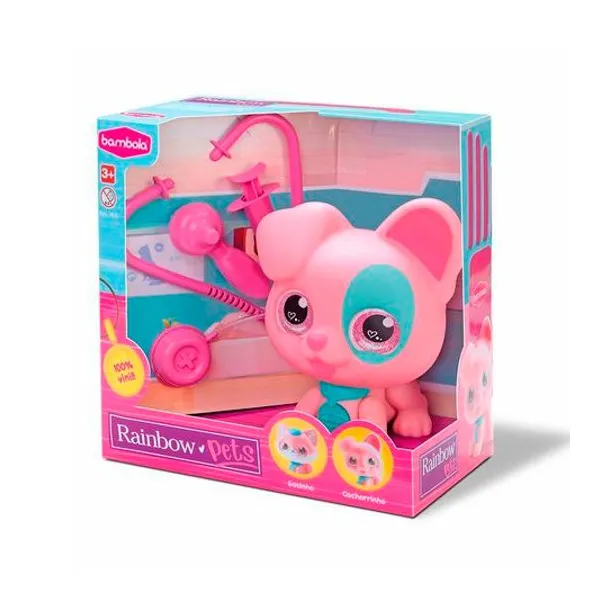 Perro rainbow pets 21 cm veterinaria caja 26x26x16 cm