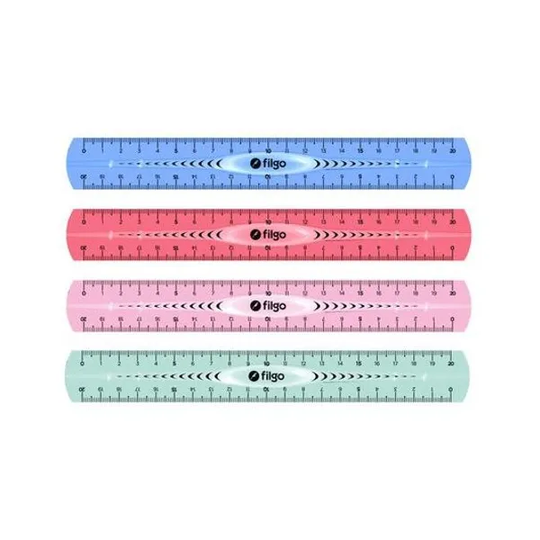 Regla flexible 20 cm geox x unidad colores surtidos Filgo - rgeoxflx20