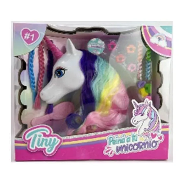 Unicornio para peinar Tiny con accesorios