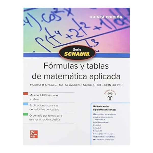 Formulas y tablas de matematica aplicada 5/ed. - murray spi