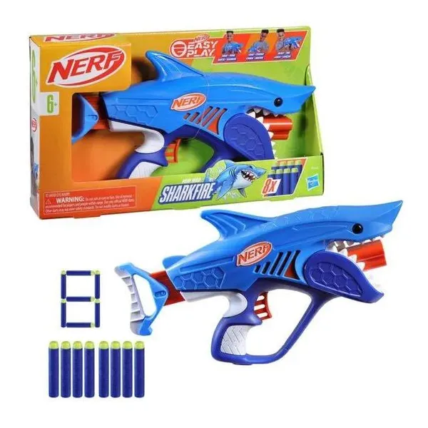 Hasbro nerf - pistola de dardos wild series sharkfire