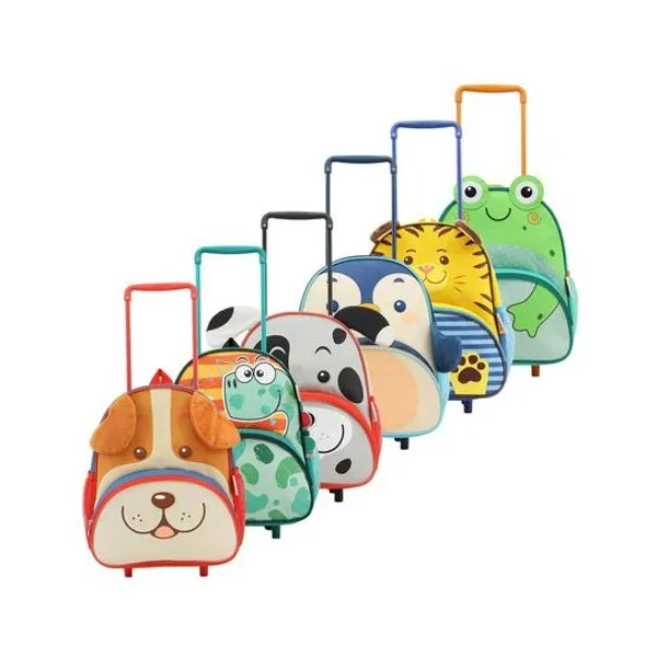 Mochila 14" con carro animales x unidad modelos surtidos lsyd