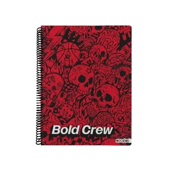 Cuaderno espiral a4 Mooving urban t/semi rigida 80 hjs.raya