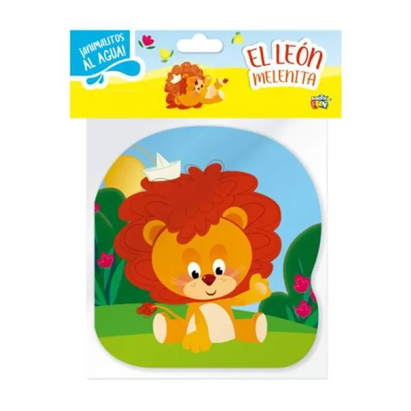 Colección: animalitos al agua. el león melenita para el baño 15x15 cm