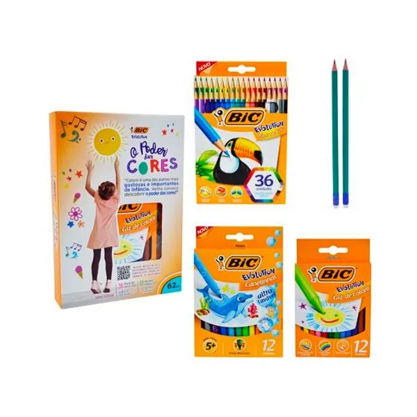 Kit de lápices el poder de los colores caja x62 unidades BIC