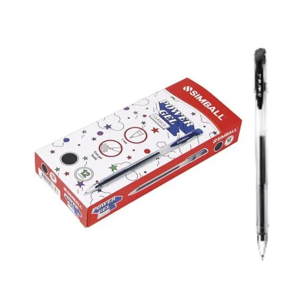 Bolígrafo roller power gel negro caja x12 unidades Simball