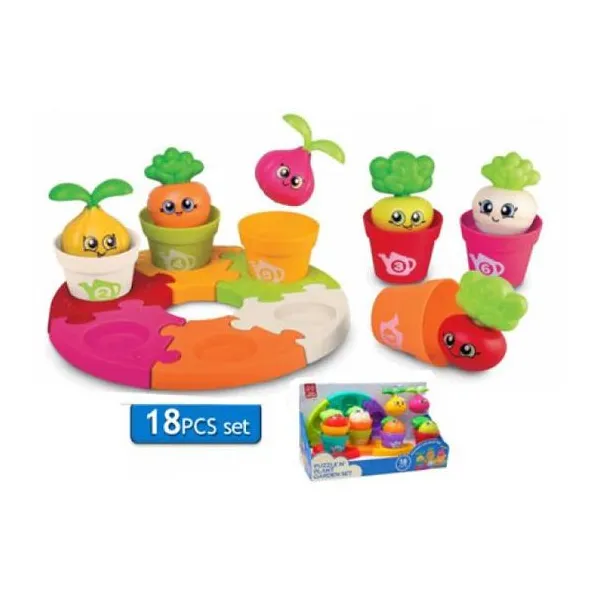 Happy kids plant flower pots