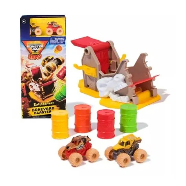 Monster jam mini -mini launcher con rampa ajustable y dos camiones