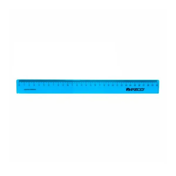 Regla 30 cm acrilica azul x unidad Ezco