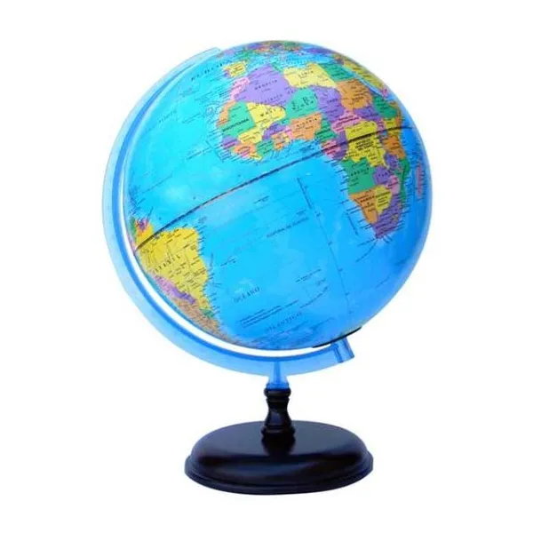 Globo terraqueo 30 cm ø base de madera