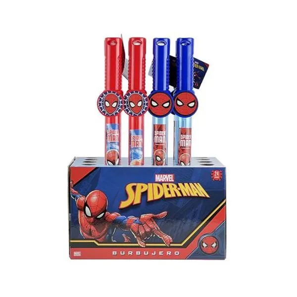 Burbujero stick Spiderman 36 cm x1 color surtido