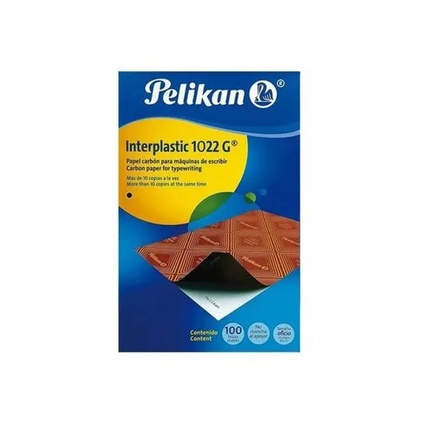 Papel carbonico oficio interplastic negro x100 Pelikan