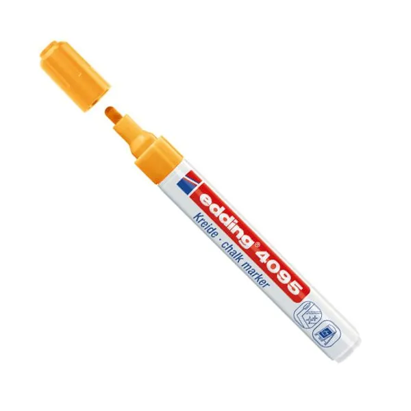 Marcador Edding e 4095 para vidrio fluo naranja