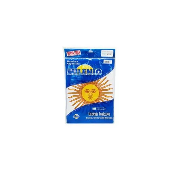 Bandera argentina flameo con sol 45x72 cm milenio