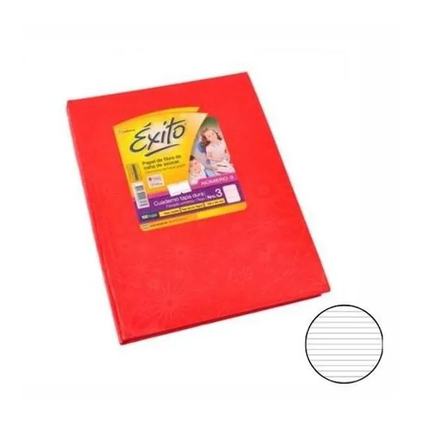 Cuaderno 16x21 rayado t/d universo rojo 100h Éxito