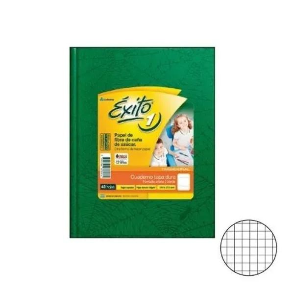 Cuaderno 16x21 cuadriculado t/d araña verde 48h Éxito