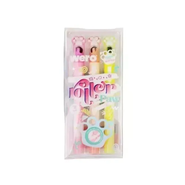 Resaltador doble punta Wero paw roller sello + biselada est.x 3 unid.