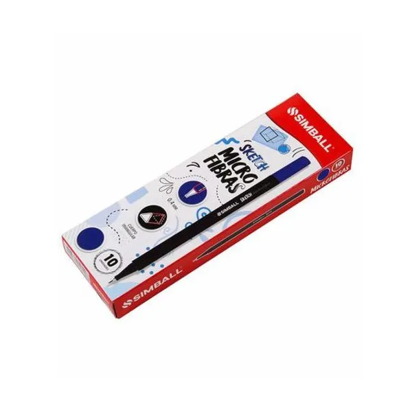 Microfibra sketch 0.4 mm azul caja x10 unidades Simball