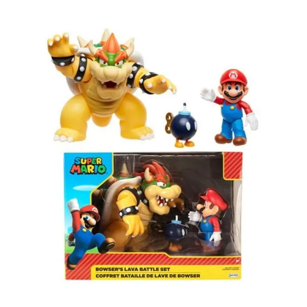 Set de batalla bowser’s lava super mario. 25x19x17 cm