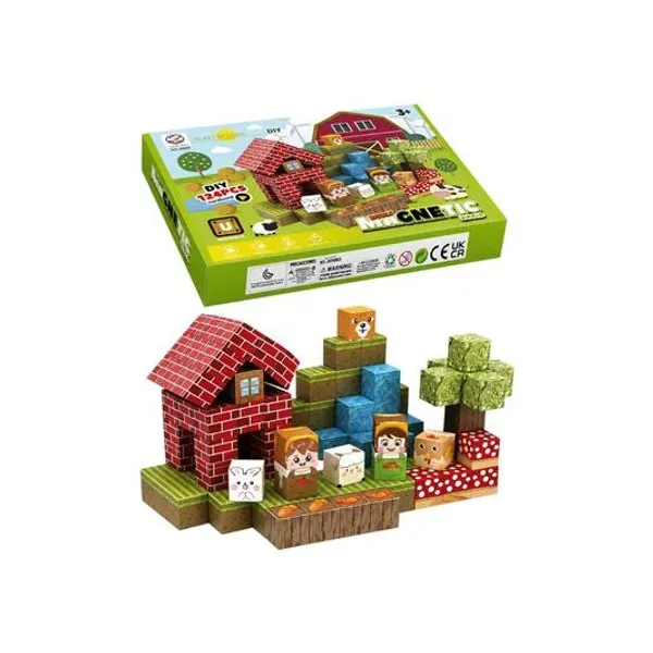 Bloques magenticos my world 2 cm 124 piezas en caja 28x21x3 cm