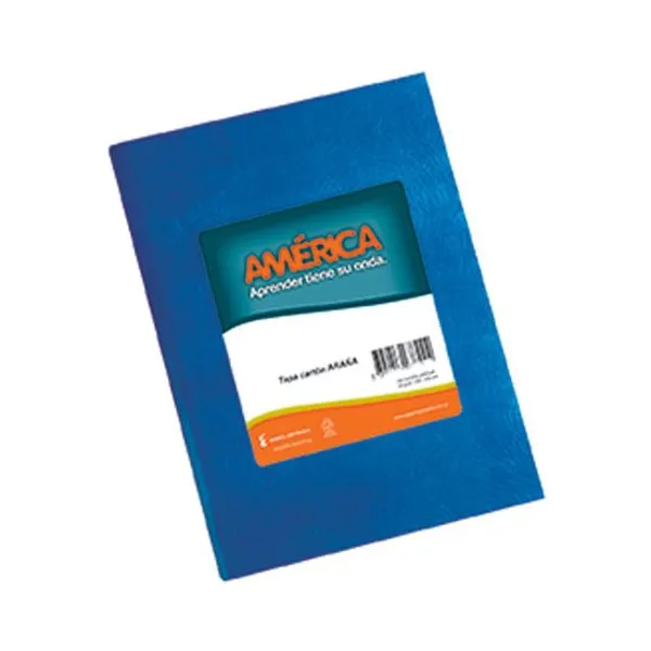 Cuaderno tapa dura América forr.x 82 hs.cuaderno azul