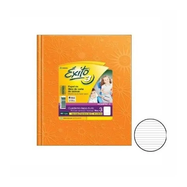 Cuaderno 19x24 rayado t/d universo naranja 100h Éxito -