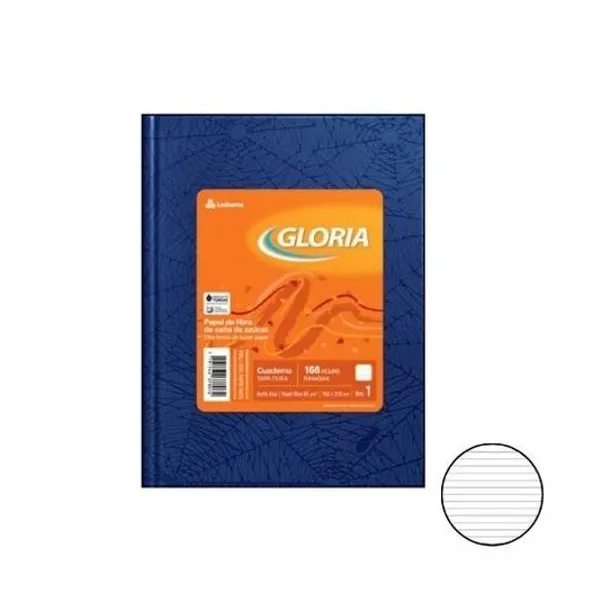 Cuaderno 16x21 rayado t/d araña azul 168h Gloria