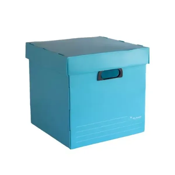 Caja plástico microc.plana n.° 805 con tapa turquesa
