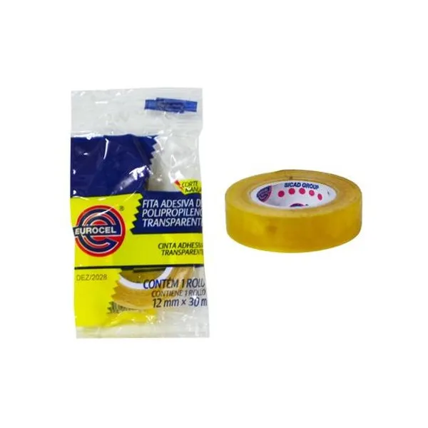 Cinta adhesiva pp mel 12mmx30 mts x unidad eurocel