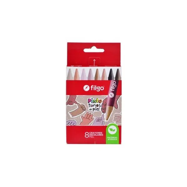 Crayón de cera tonos piel Pinto caja x8 Filgo - wxc