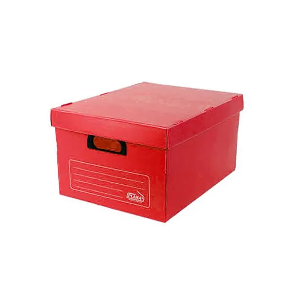Caja plástico microc.plana n.° 804 con tapa rojo 45,5x35,5x25,5 cm