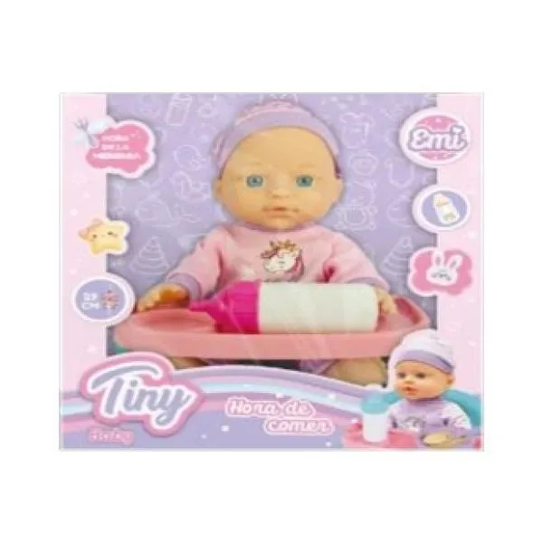 Bebote Tiny hora de comer con accesorios 29 cm (cuerpo duro)