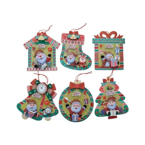 Cartel navideño con luz 30 cm x1 modelos surtidos